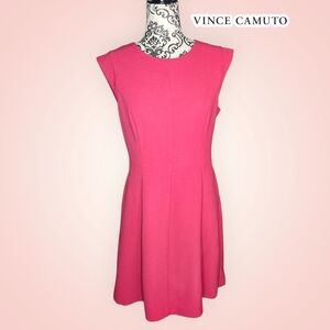 VINCE CAMUTO Pink Cap Sleeve Crepe Dress - 8